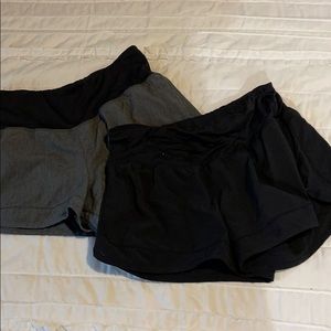2 pair of running shorts, built in liner.